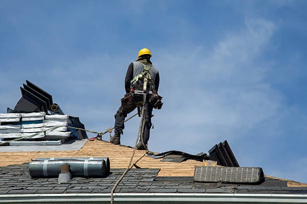 Professional Gutter Installation technician working in Justin, TX